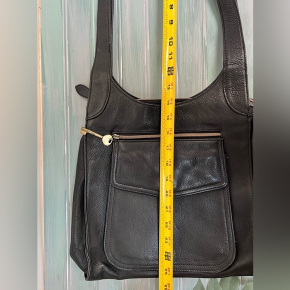 Vintage Fossil Black Saddle Leather Bag - Picture 13 of 14